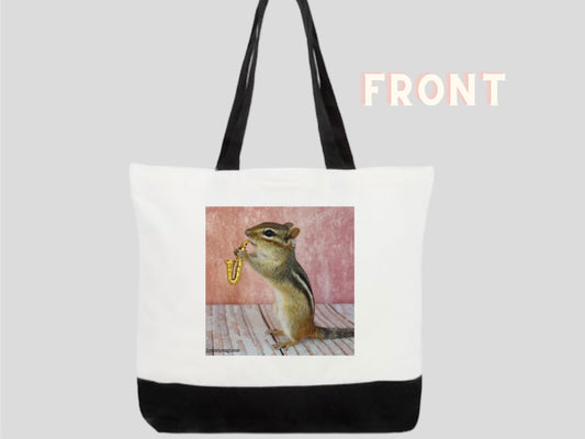 Large Tote Bag- Saxophone