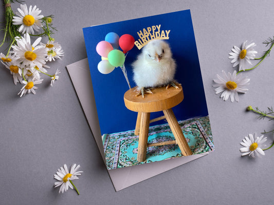 Baby Chick Birthday Notecard